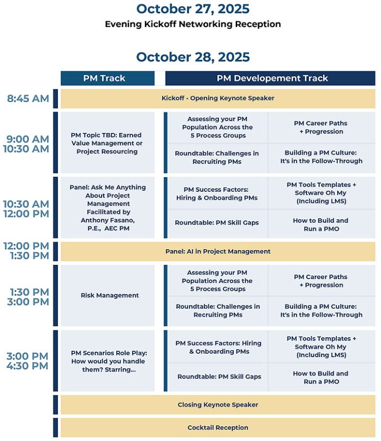 AEC PM Connect 2025 Agenda